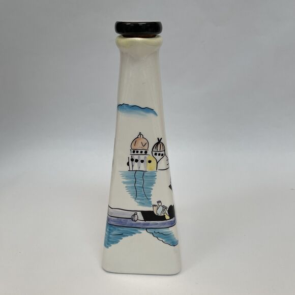 Oneida Fiest Italia Oil Container Cruet Rome Village River with Cap 9" Tall - Picture 5 of 14